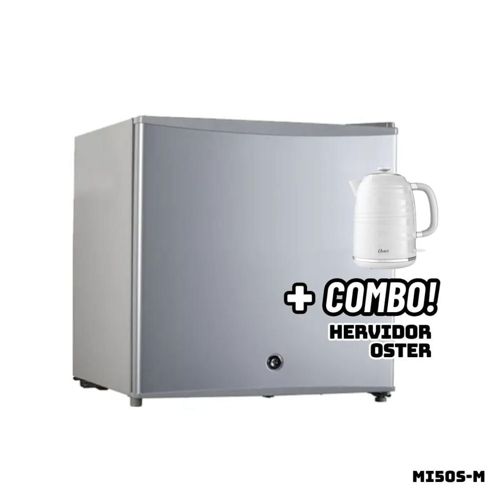 Frigobar BORD 50 L Silver MI50S-M + Hervidor OSTER Blanco