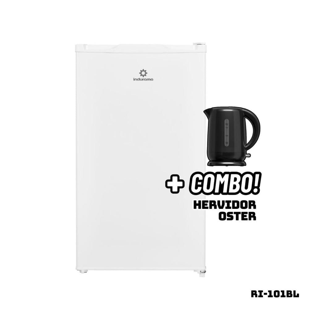 Frigobar INDURAMA 90 L Blanco RI-101BL + Hervidor OSTER Negro