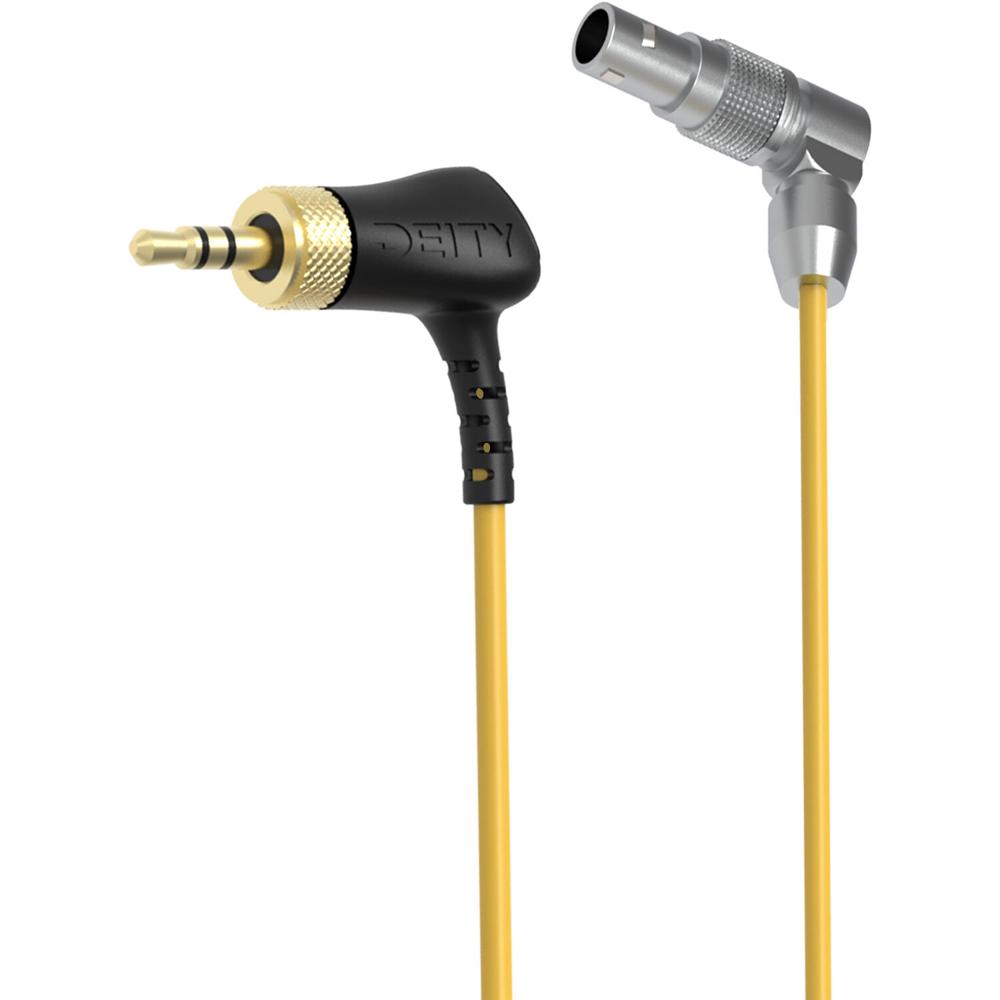 Cable de Tiempo Deity Microphones C13: Conector TRS 3.5mm en Ángulo Recto y Conector LEMO 5-Pin en Á