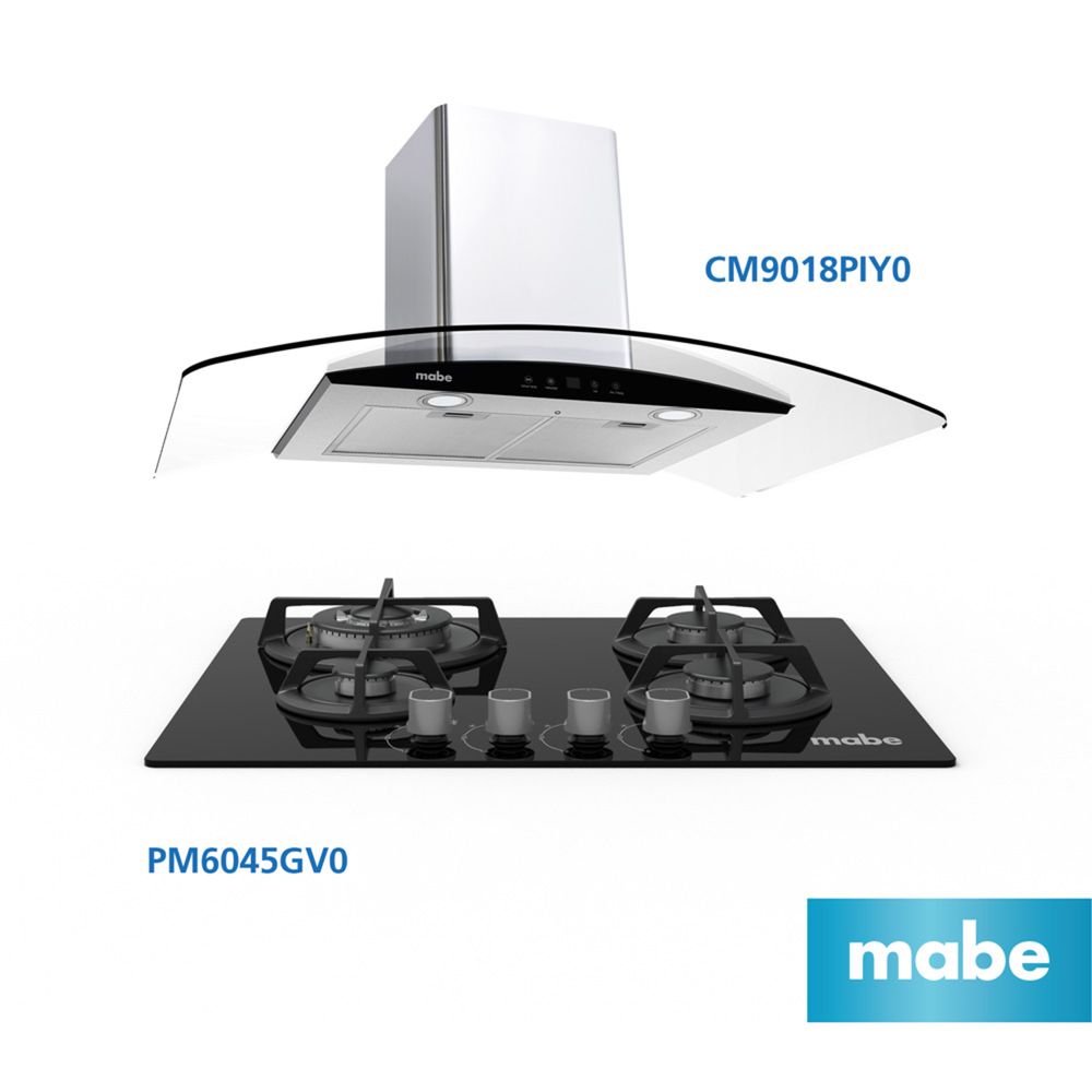 Combo Mabe Campana CM9018PIY0 + Encimera PM6045GV0