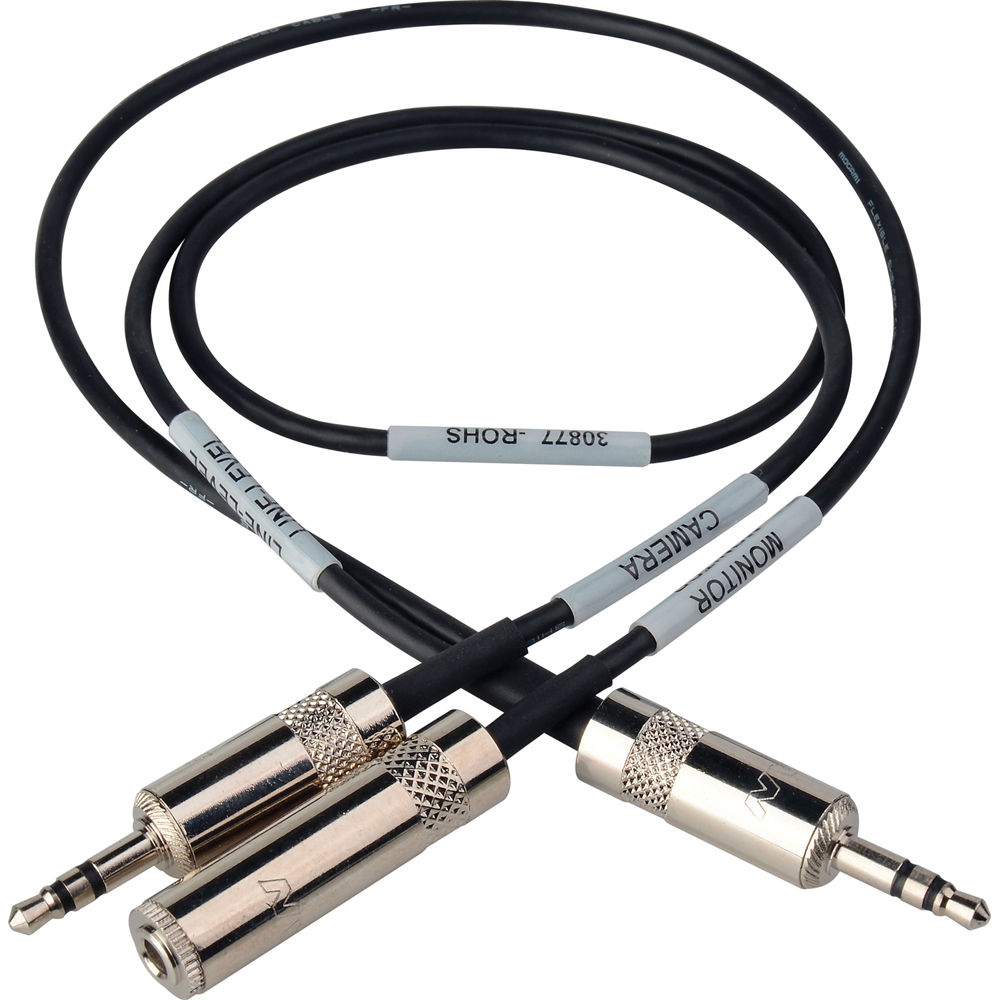 Cable Sescom LN2MIC-TAS-MON para Tascam DR-100 - 3.5mm Línea a Micrófono con Tap de Monitoreo - Idea