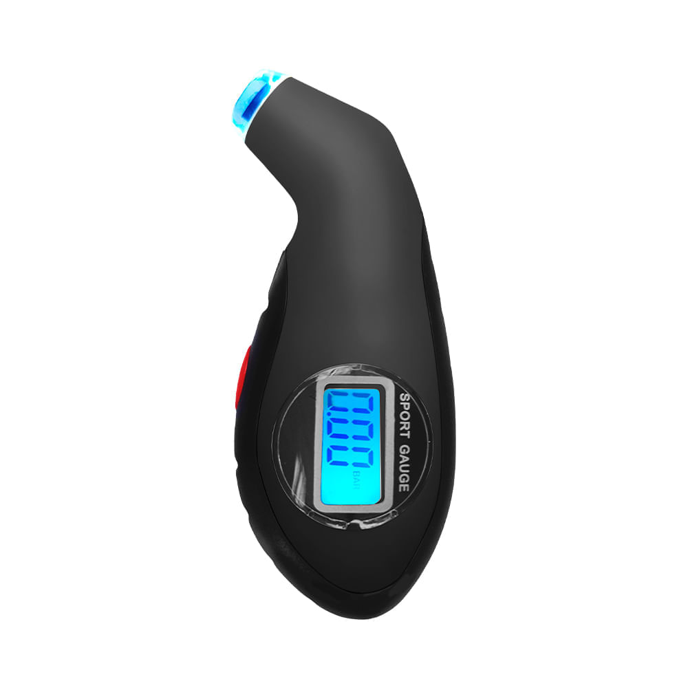 Barómetro Medidor Digital de Presión LCD Portátil para Llantas-Negro