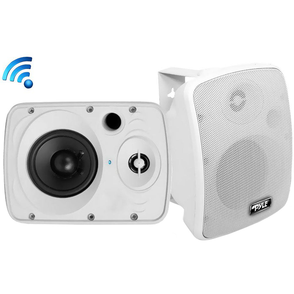 Sistema de Altavoces Bluetooth Pyle Pro para Interiores y Exteriores (Blanco, Par) - Woofer de 5.25""