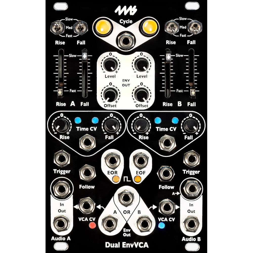 Módulo Eurorack 4ms Dual EnvVCA: Generadores de Envelope Versátiles, VCA Analógico de Bajo Ruido y D
