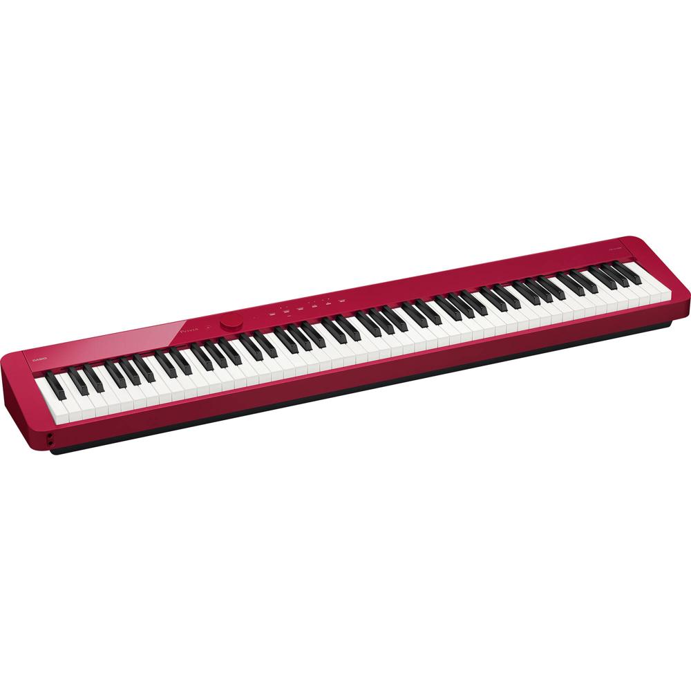 Piano Digital Casio Privia PX-S1100 de 88 Teclas con Altavoces Integrados (Rojo) - Ideal para Princi