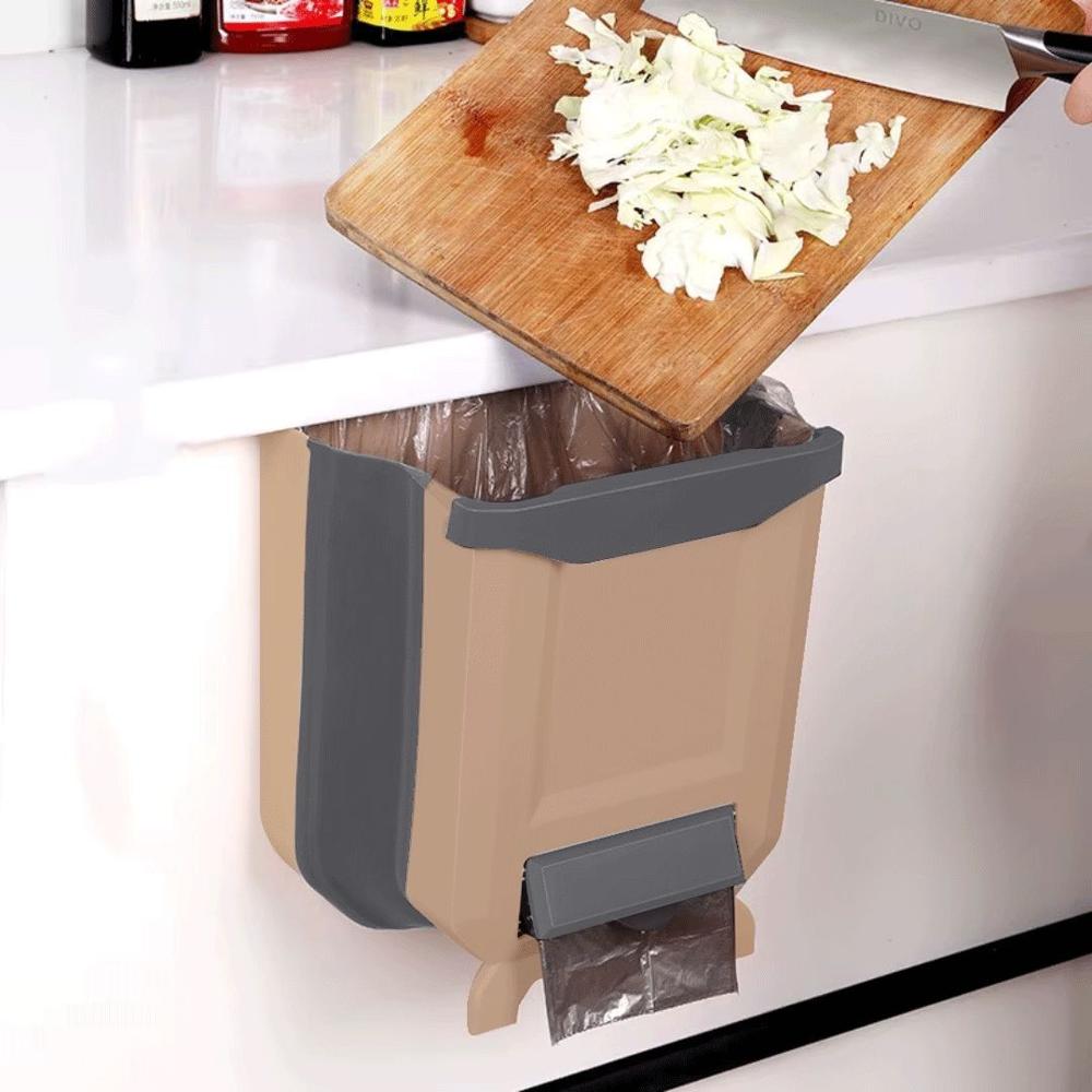 Tacho Plegable con Dispensador de Bolsas Marrón HogarMás