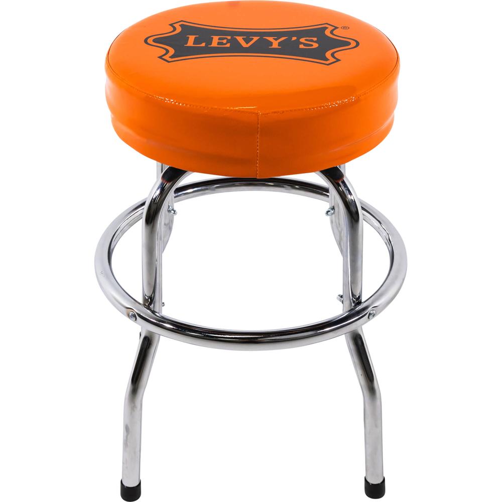 Taburete Giratorio Gator de 24"" con Asiento Acolchado y Logo de Levy's - Capacidad de 300 lb, Estruc