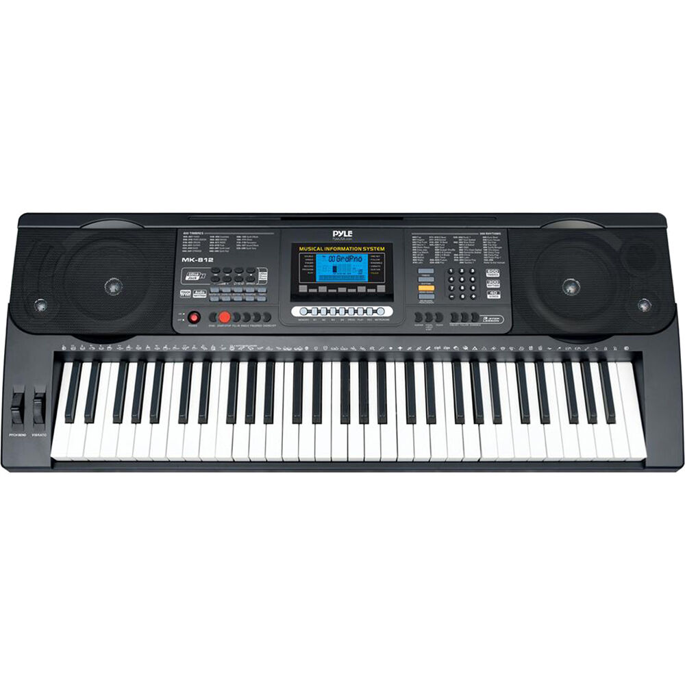 Teclado Karaoke Digital Pyle Pro de 61 Teclas con Soporte, Taburete y Bolsa - Rendimiento en Sala de