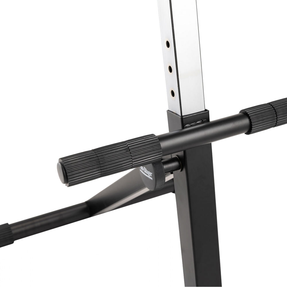 Silla Ajustable para Guitarra/Teclado con Soporte para Colgar Guitarras y Bajos - Asiento y Respaldo