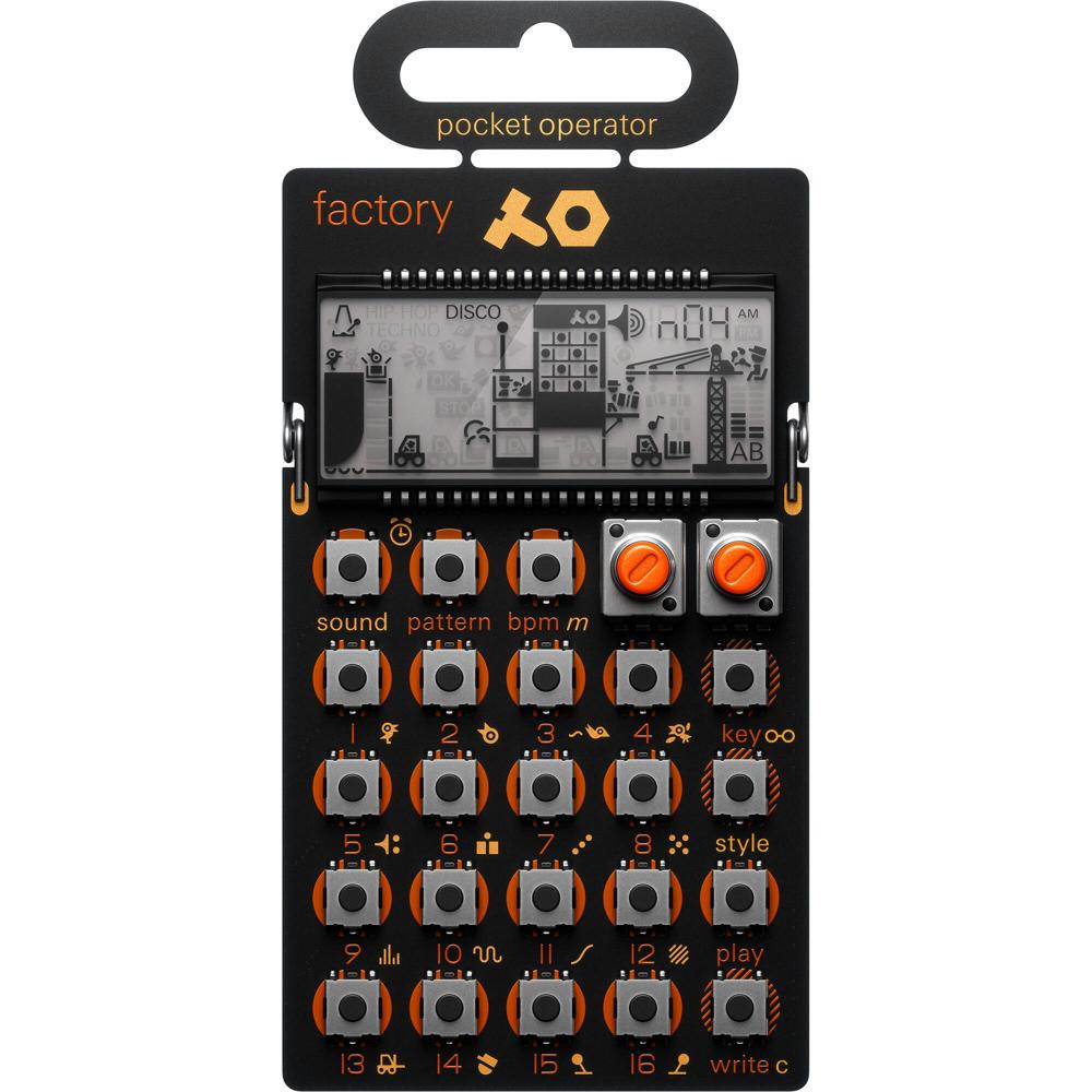 Sintetizador Teenage Engineering PO-16 Factory: Múltiples Motores, Efectos, Secuenciador y Más