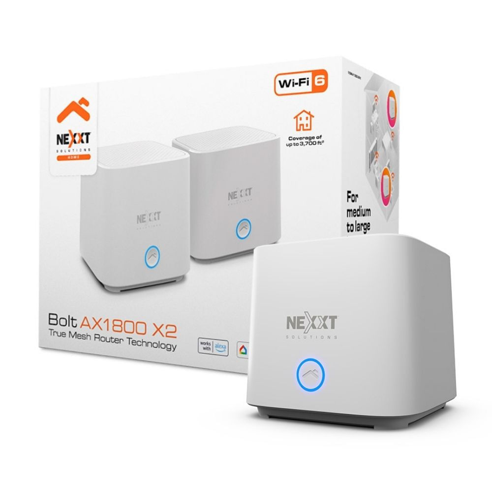 Router Mesh Nexxt Bolt Ax1800 - Pack 2 unidades