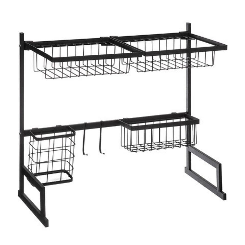 Escurridor de Platos Desmontable Modelo 167738 Negro de 2 Niveles