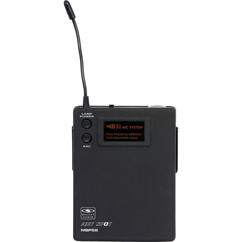 Transmisor Inalámbrico Galaxy Audio MBP52 para Cuerpo - Banda de Frecuencia UHF D, Compatible con Si