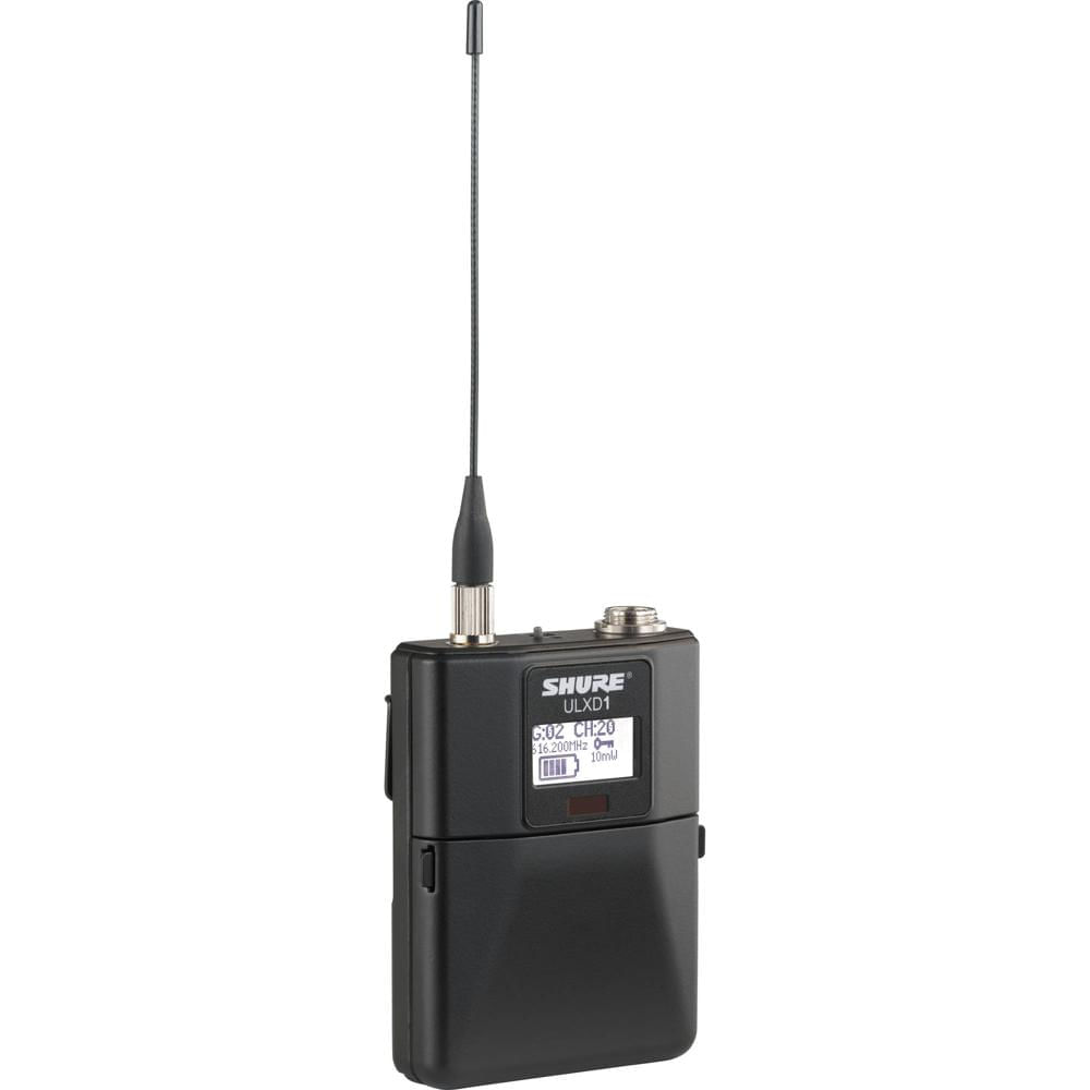 Transmisor de Cuerpo Inalámbrico Digital Shure ULXD1 con LEMO3 (G50: 470 a 534 MHz) - Compatible con