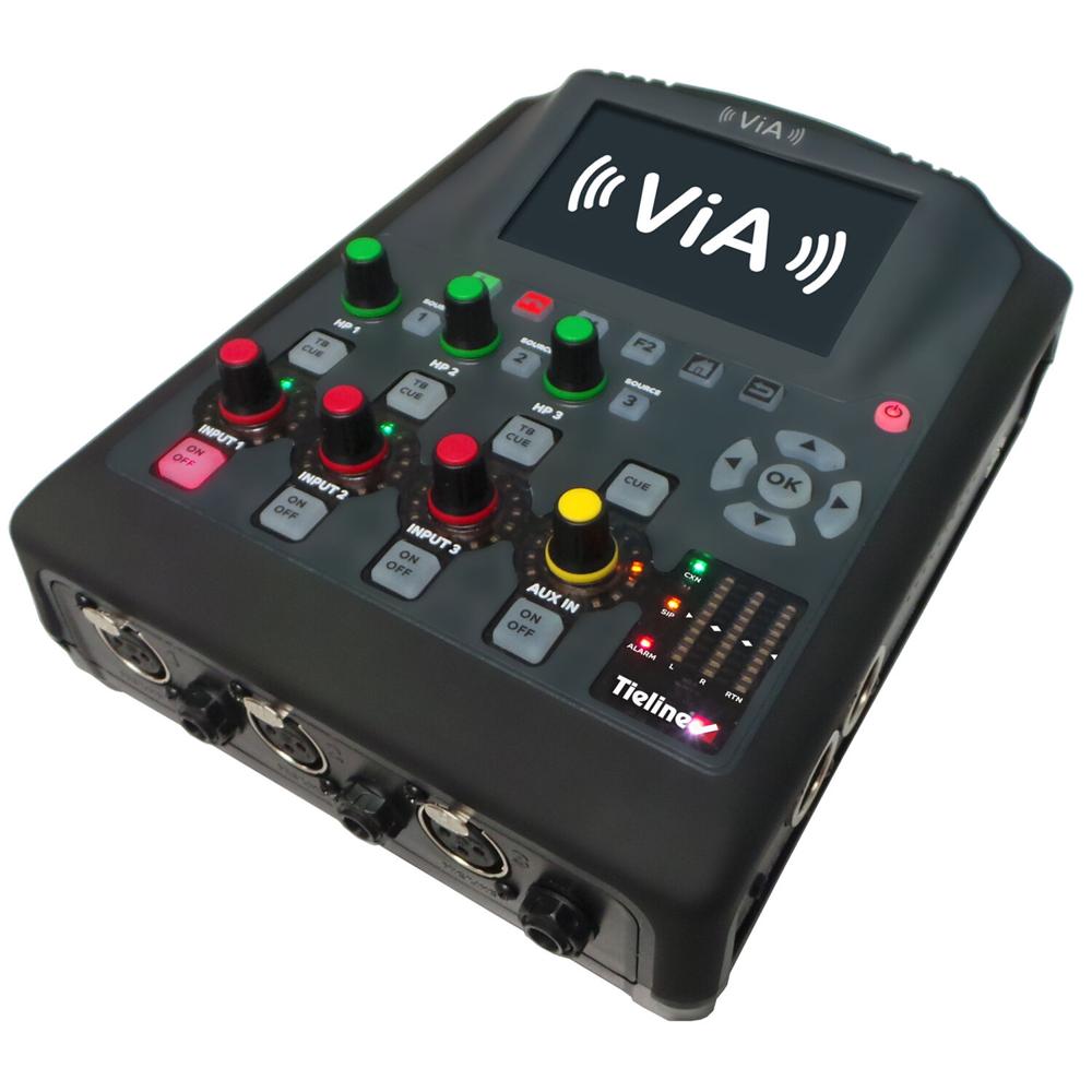 Tieline ViA Codec de Audio Punto a Punto con Mezclador - 3 XLR Entradas, 2 XLR Salidas, AES 3/AES42,