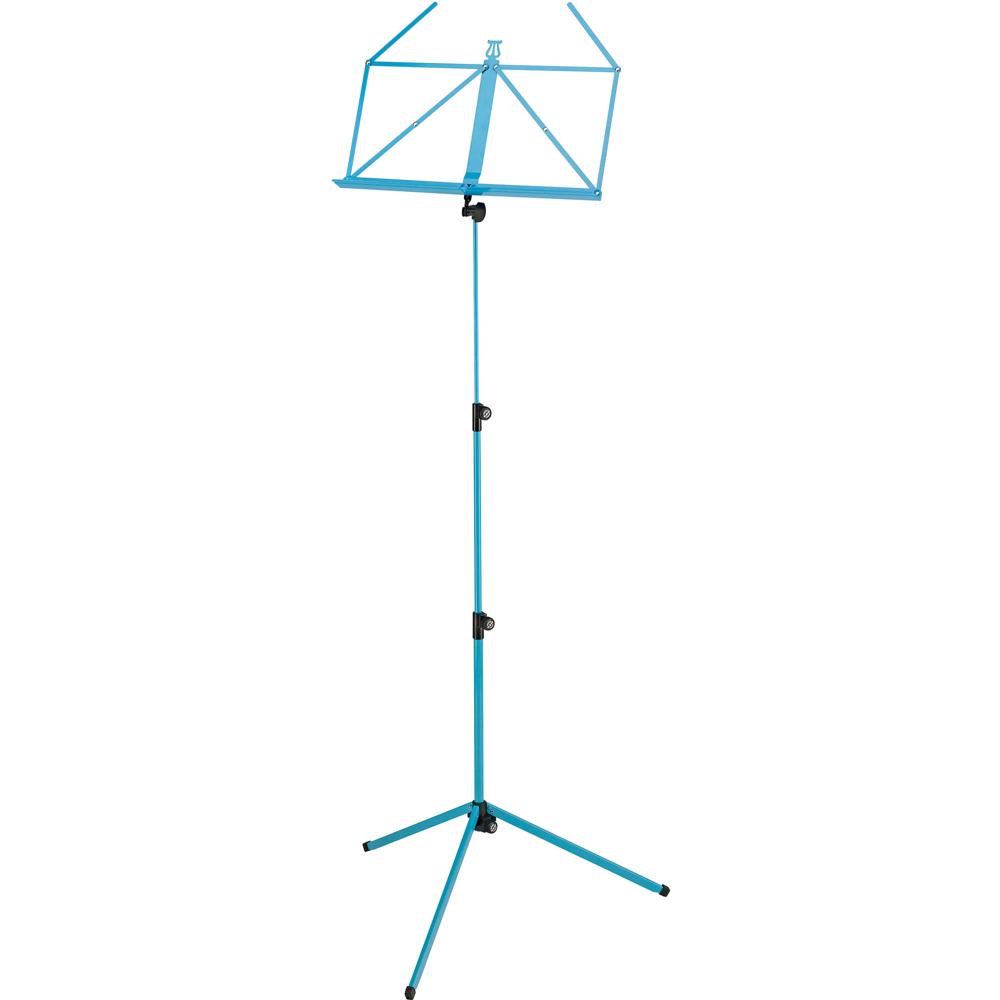 K&M 100/1 Atril de Música (Azul Océano) - Altura Ajustable de 24.6 a 48.8"", Construcción de Acero, B