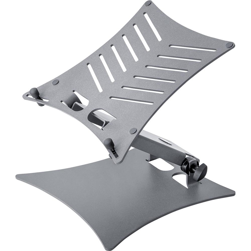 Soporte Plegable para Laptop K&M (Gris) - Diseño Compacto, Ajustable y Resistente