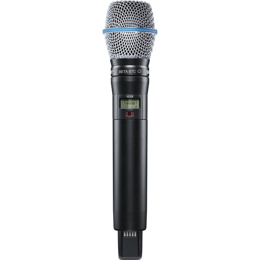 Shure ADX2/B87C Micrófono Inalámbrico Digital de Mano con Cápsula Beta 87C (G57: 470 a 616 MHz) - Pa