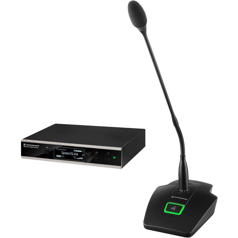 Set de Micrófono Inalámbrico Digital Sennheiser SpeechLine con Soporte 133-S GN, Micrófono MEG 14-40