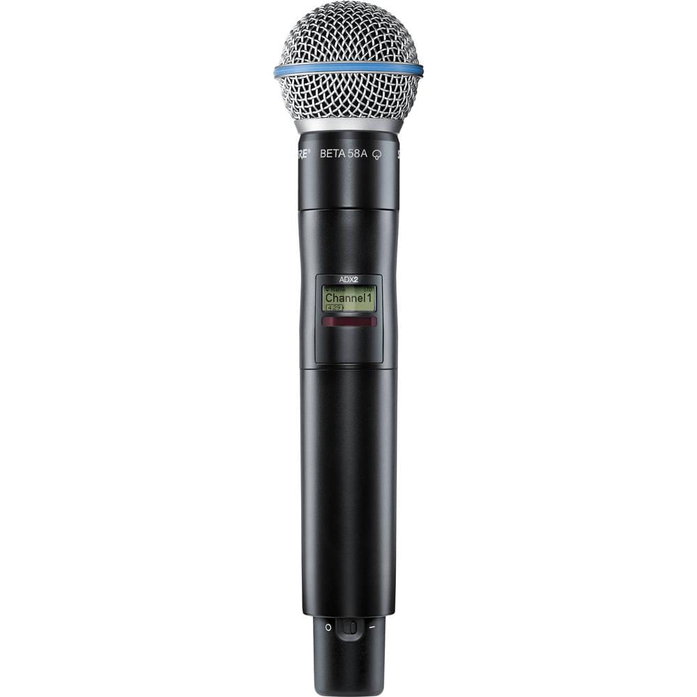 Shure ADX2/B58 Micrófono Inalámbrico Digital de Mano con Cápsula Beta 58A (G57: 470 a 616 MHz) - Par