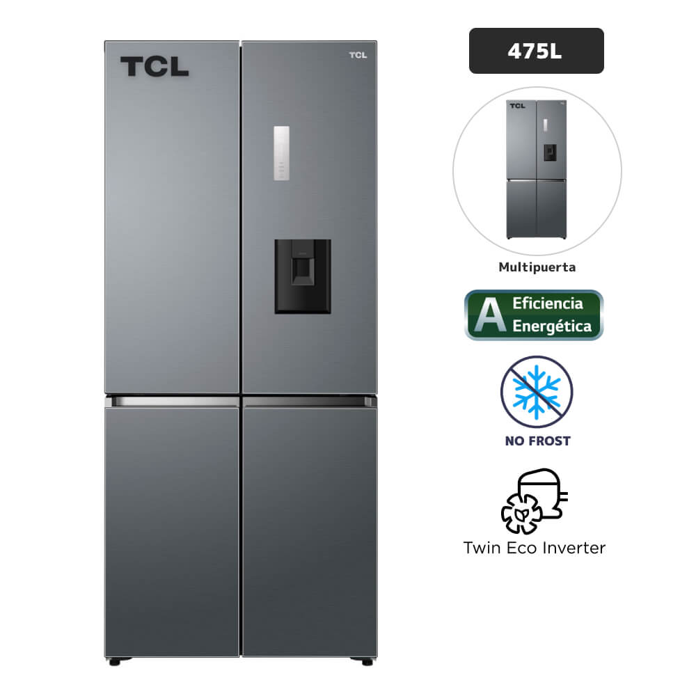 Refrigeradora TCL 475L No Frost C521CDN Galaxy Grey