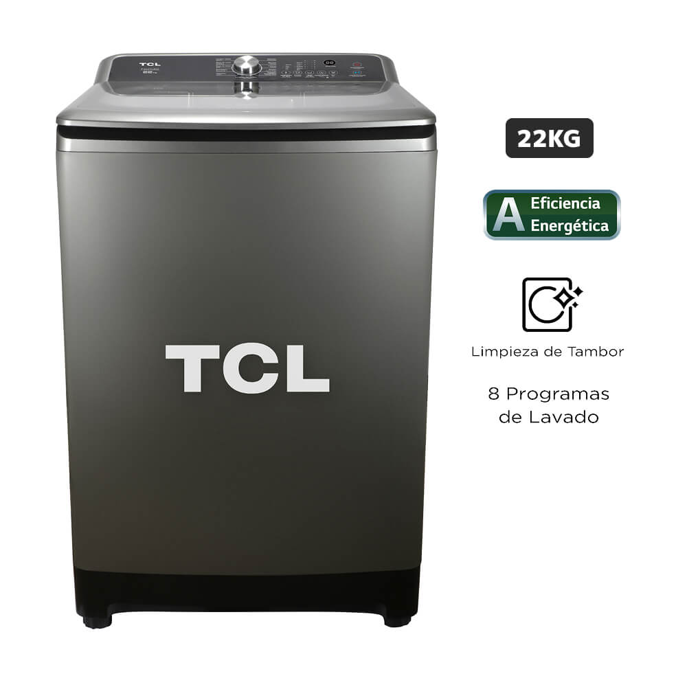 Lavadora TCL Carga Superior 22 Kg F322TLRG Gris