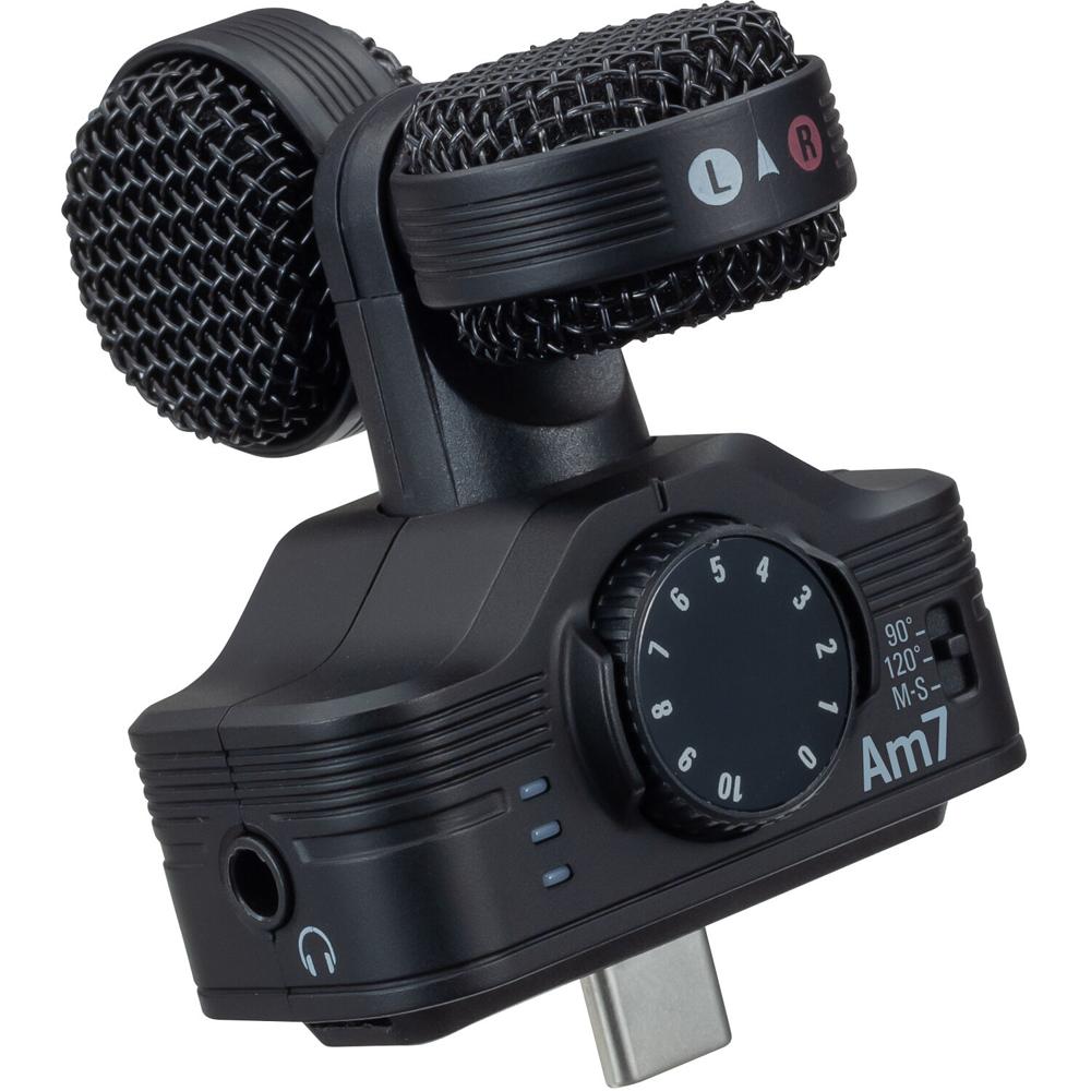 Micrófono Estéreo Mid-Side Zoom Am7 para Dispositivos Android con Conector USB-C - Ideal para Vloggi