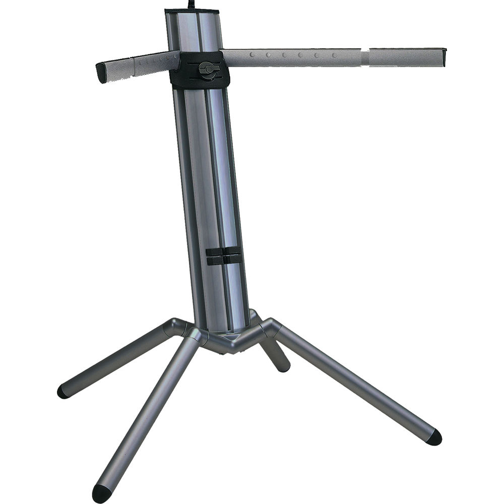 Soporte de Teclado K&M 18840 Baby Spider Pro (Aluminio Negro) - Brazo de Soporte Doble, Altura Ajust