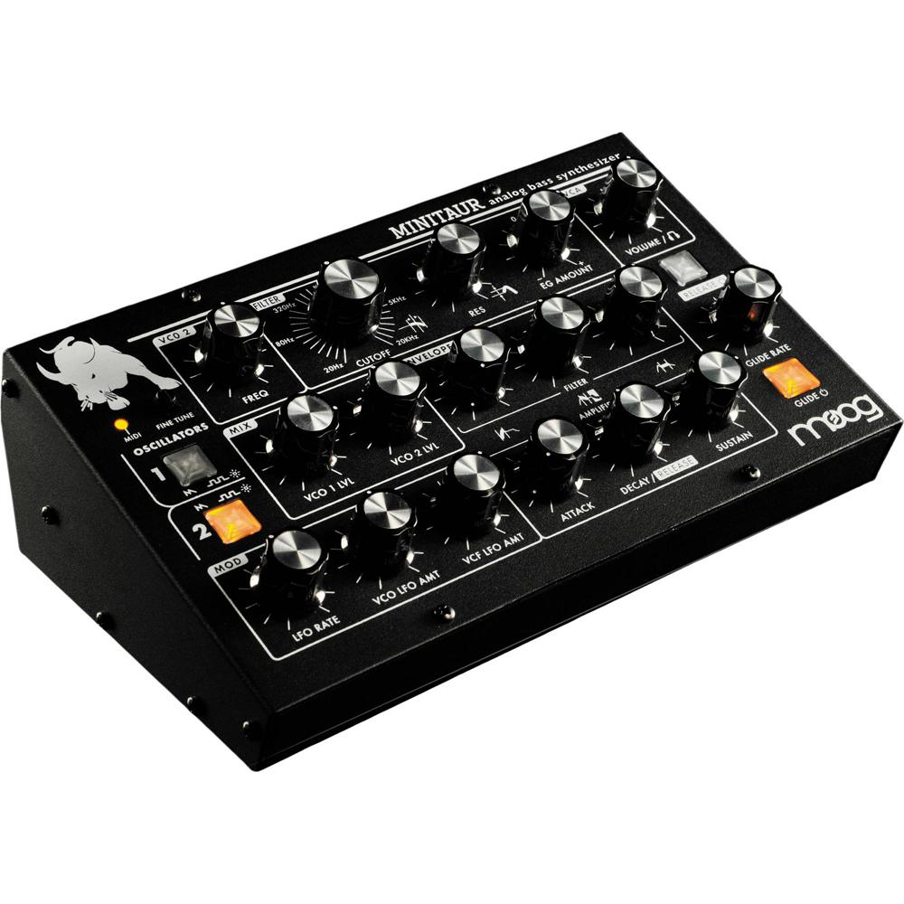 Moog Minitaur Sintetizador Analógico de Bajo (Negro) - Sintetizador Monofónico Programable, 128 Pres