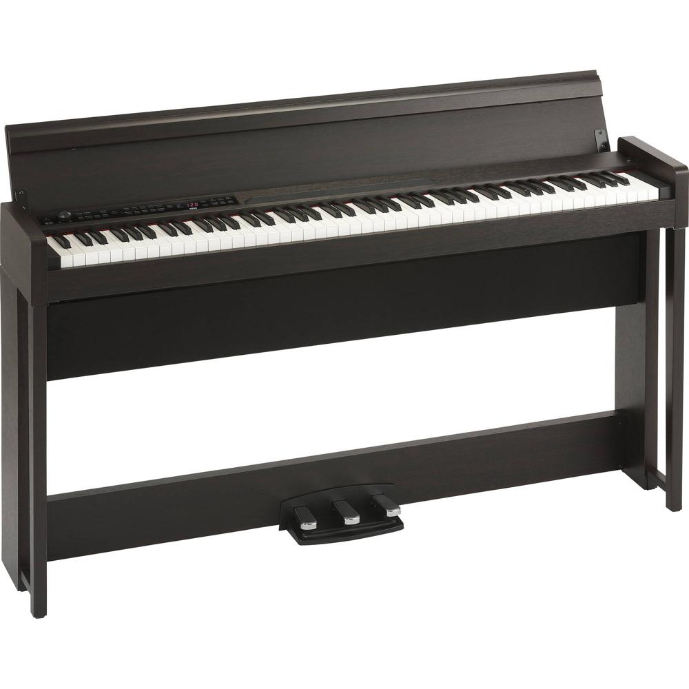 Piano Digital Korg C1 Air con Bluetooth (Marrón) - 88 Teclas Pesadas, Sonidos de Piano de Alemania y