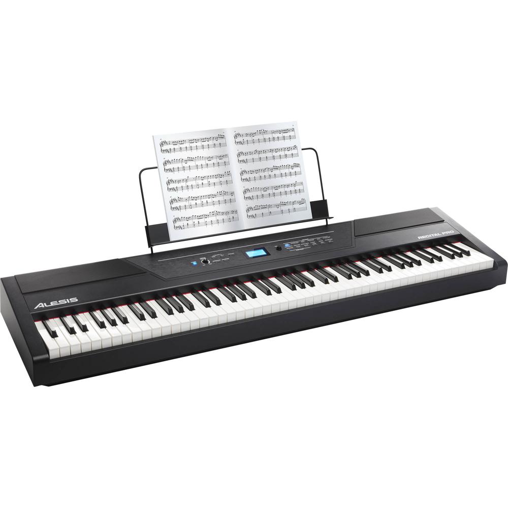 Piano Digital Alesis Recital Pro de 88 Teclas con Funciones Avanzadas