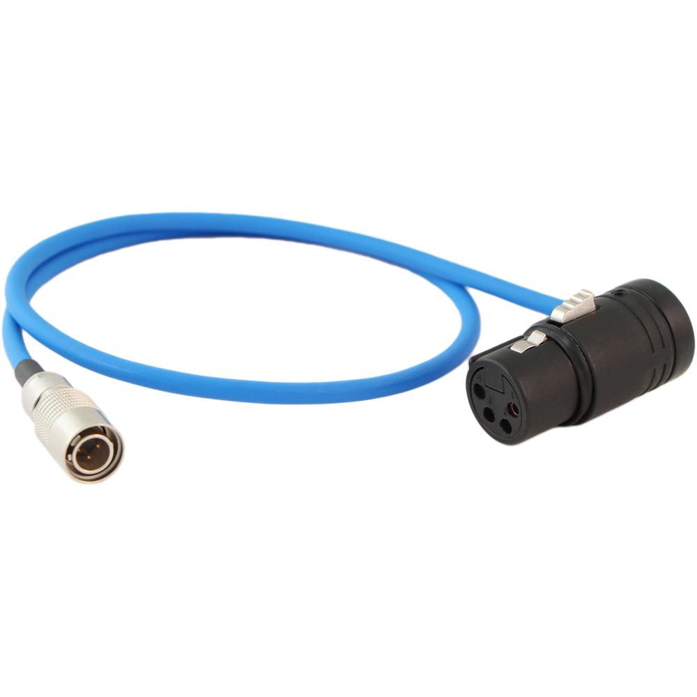 Cable Techniques Hirose 4-Pin a XLR-4F de Perfil Bajo Cable de Alimentación DC (18"")