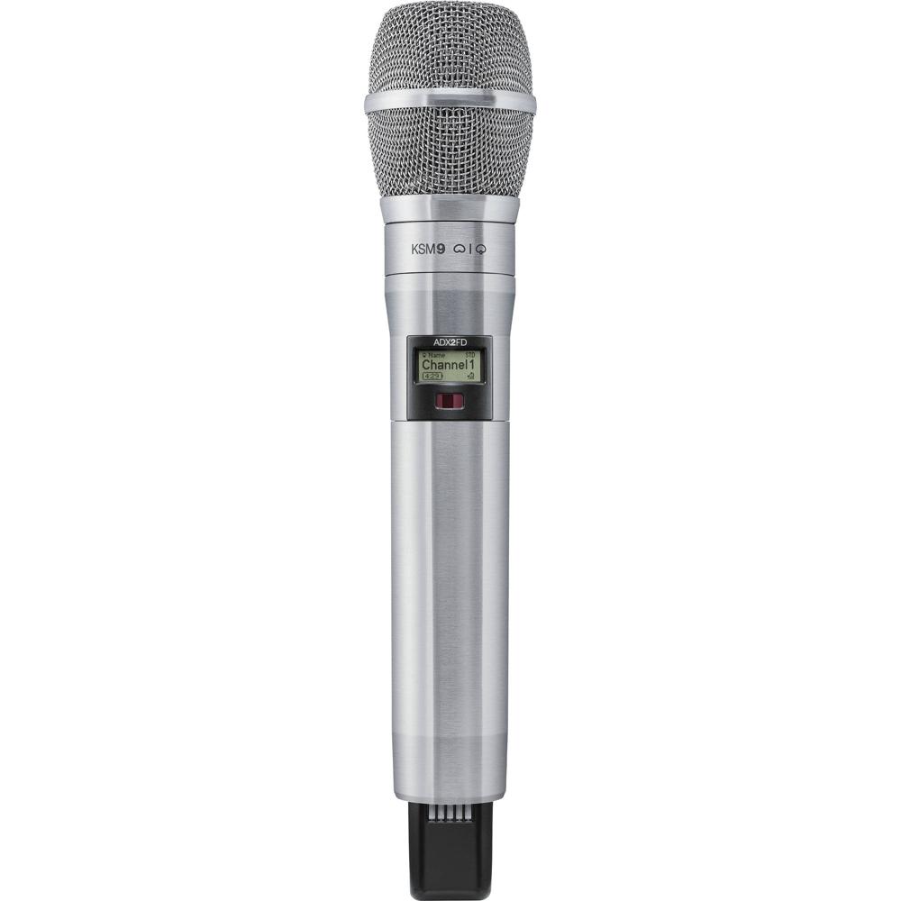 Shure ADX2FD/K9N Micrófono Inalámbrico Digital de Mano con Cápsula KSM9 (G57: 470 a 616 MHz, Níquel)