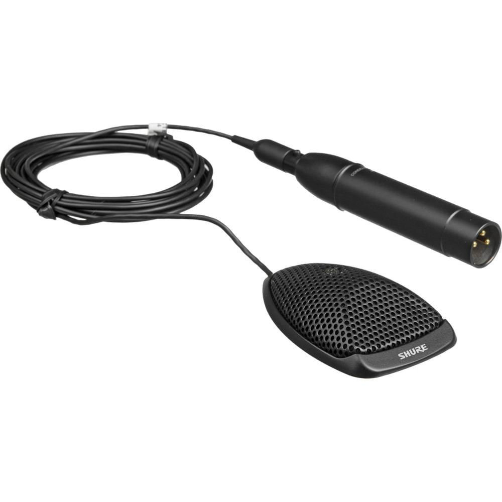 Shure MX391 Microflex Micrófono de Superficie Omnidireccional (Negro) - Patrón de Captación Omnidire