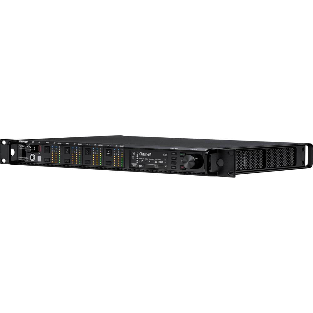Shure AD4Q-US Axient Digital Receptor Inalámbrico Cuatro Canales (A: 470 a 636 MHz) - Ideal para Eve