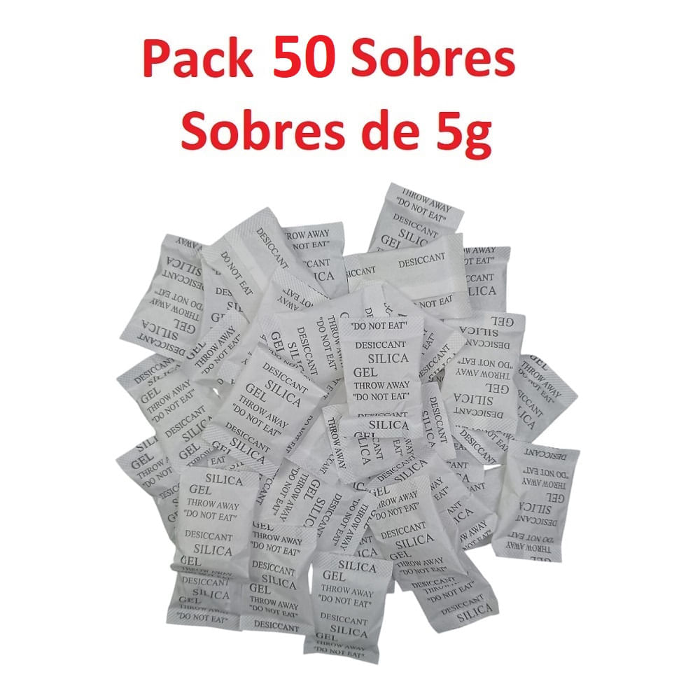Silica Gel Sobre 5g x 50 sobres Original Sellada