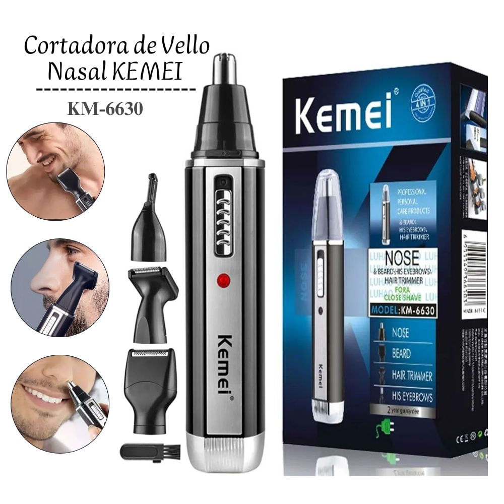 Cortadora de Vello Nasal Kemei 4 en 1 - KM6630