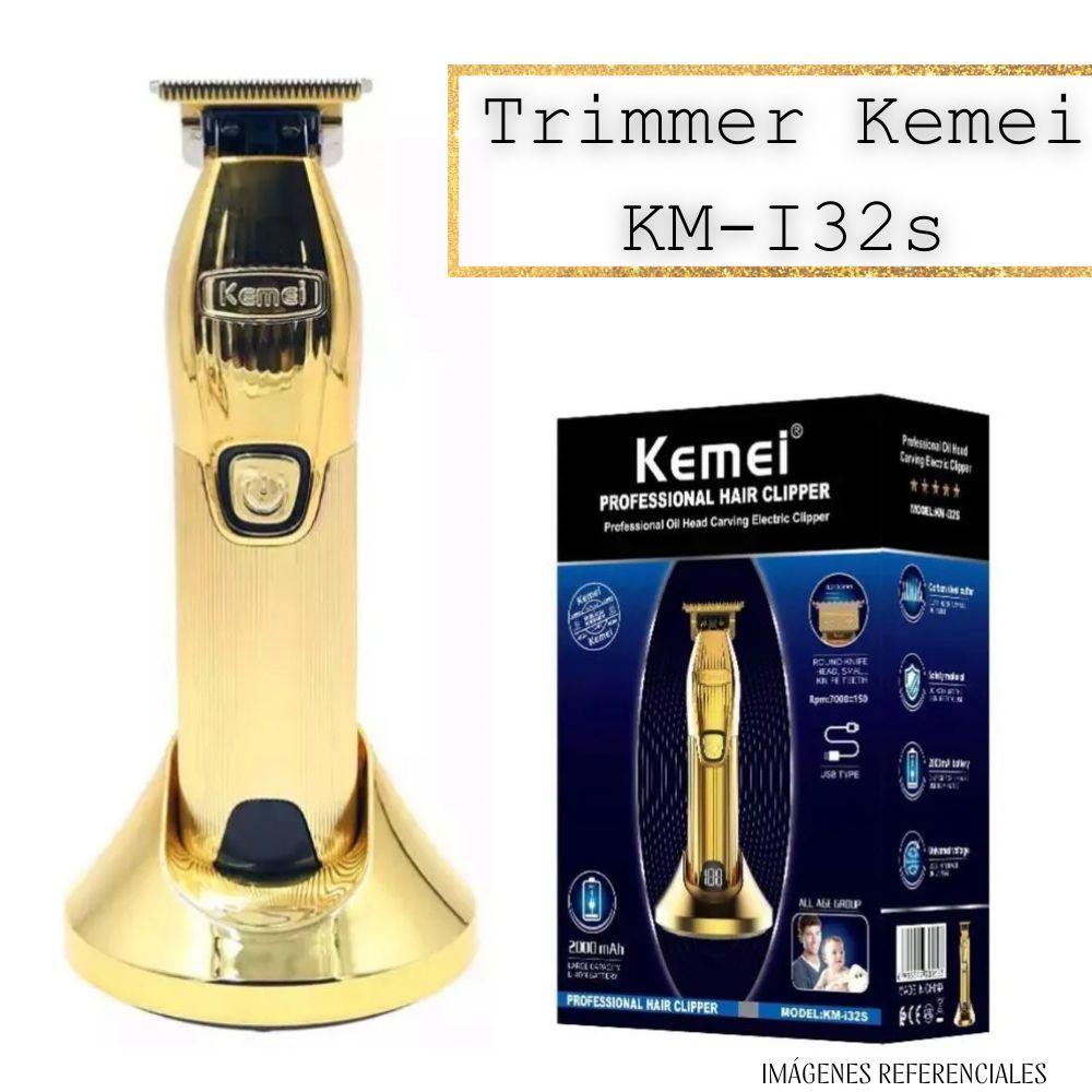Trimmer Kemei con Base KM-I32S