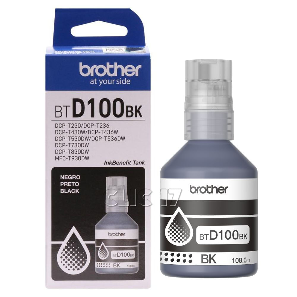 Tinta Brother BTD100BK Negro DCP-T230 430W 436W