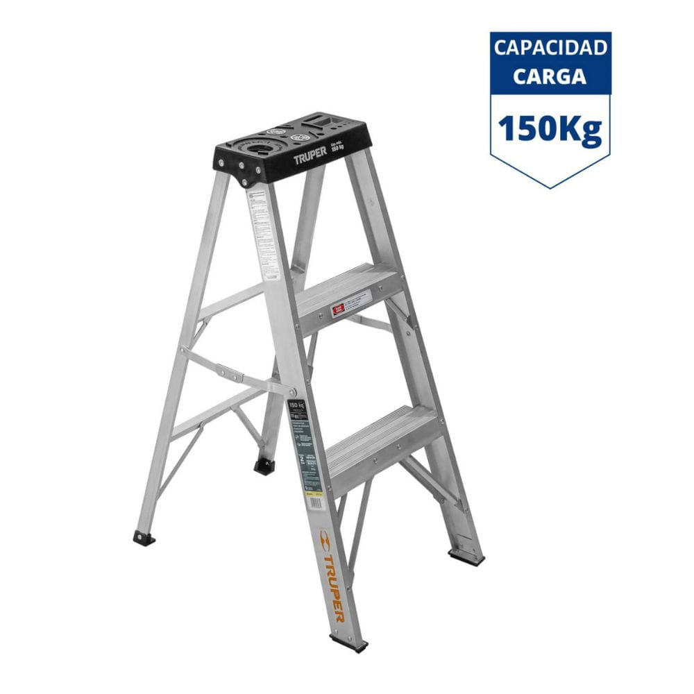 Escalera tijera 2 peldaños 150 Kg, Truper