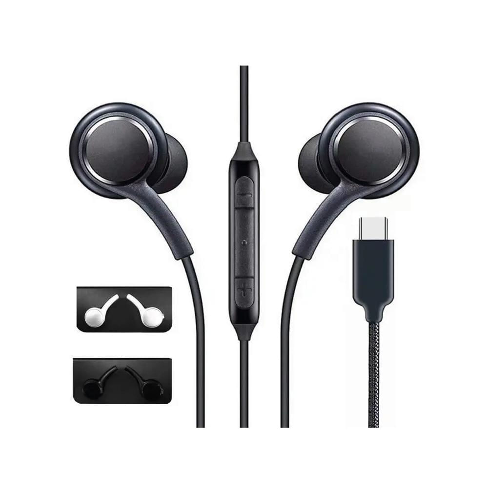 Audífonos In-Ear AP-02 Cable tipo C proteccion salpicaduras IPX4 Negro