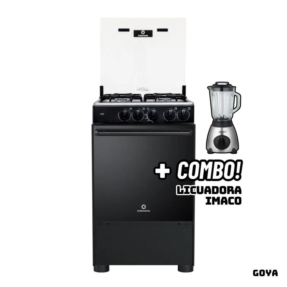 Cocina De Pie INDURAMA a Gas 4 Hornillas GOYA + Licuadora IMACO