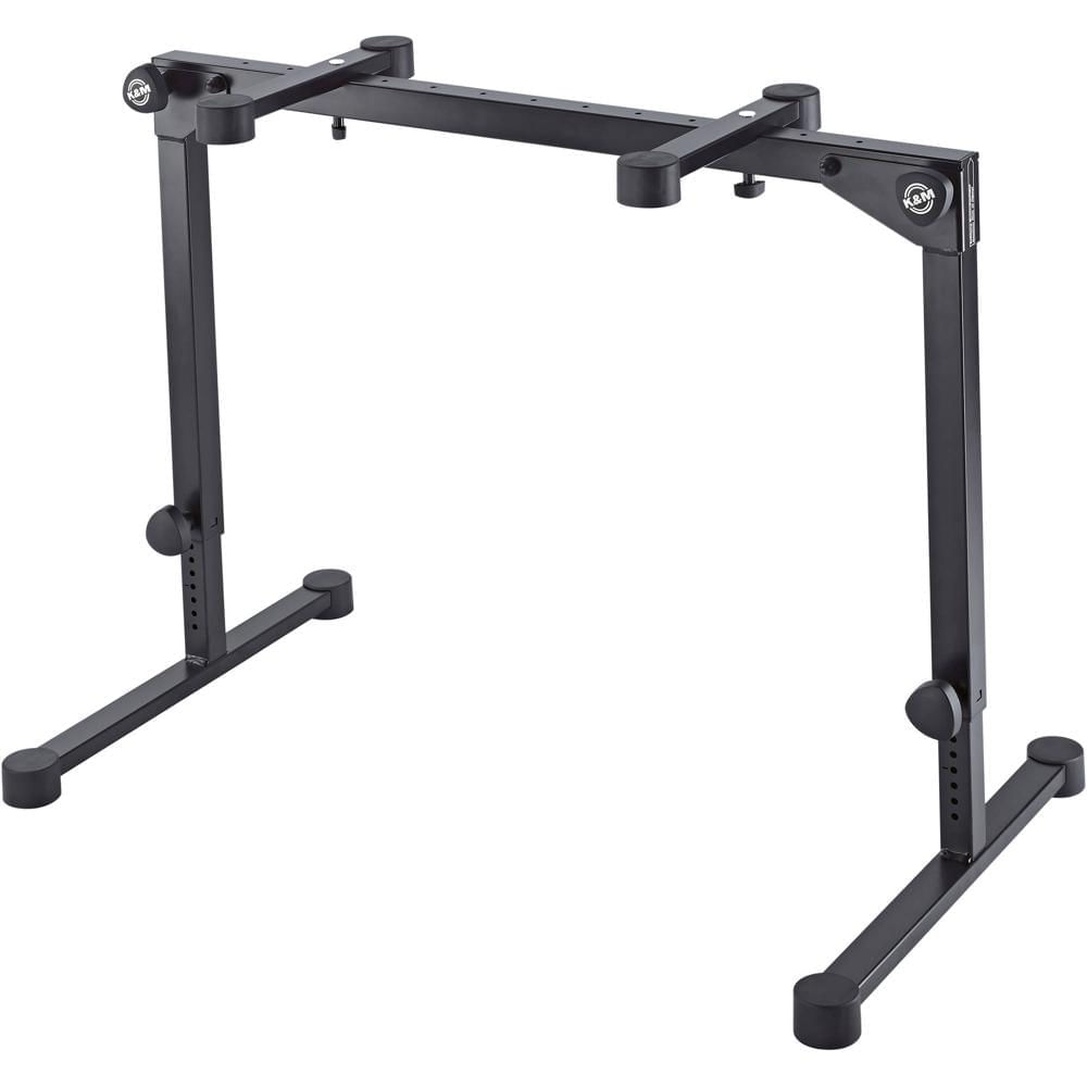 Soporte de Teclado K&M 18820 Omega Pro Estilo Mesa con Patas Plegables (Negro) - Altura Ajustable, C