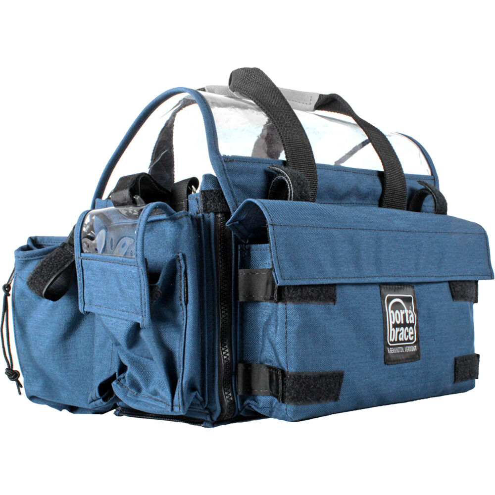 PortaBrace AO-1.5XH Organizador de Audio con Kit de Arnés AH-2H (Azul) - Organizador y Arnés para Me