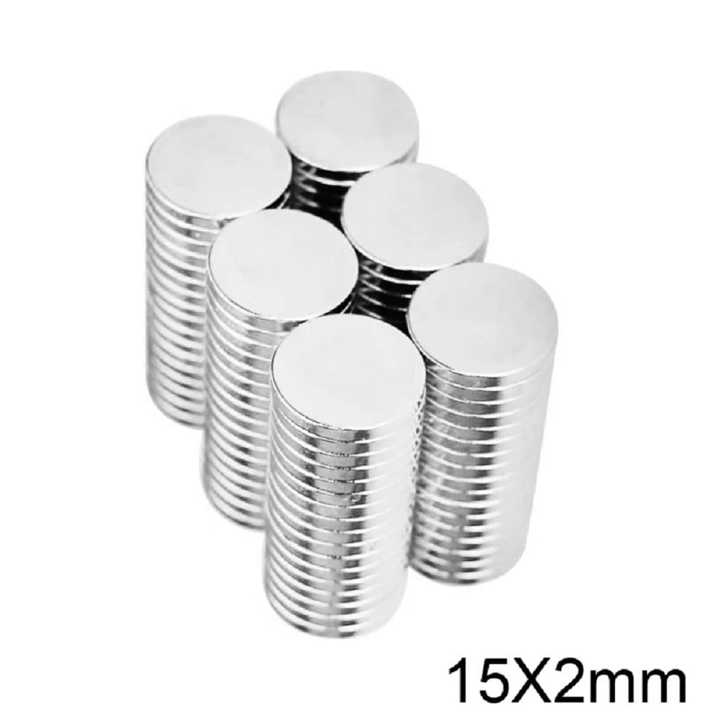 Iman De Neodimio Modelo Disco 15mmx2mm Pack 10 unds