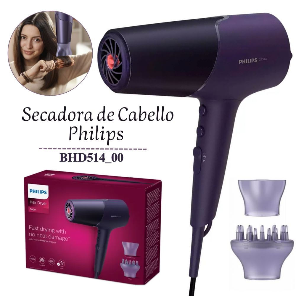SECADORA PHILIPS CON PROTECTION TERMICA - BHD51399
