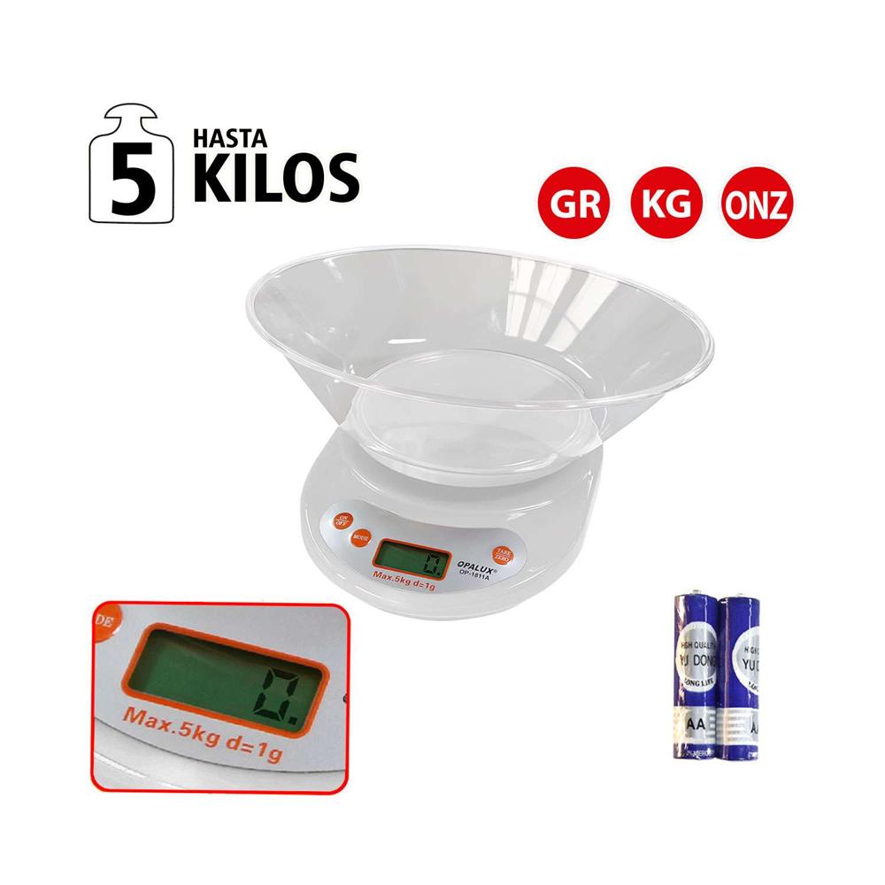 Balanza Digital Gramera 5Kg OP-1811A-WH OPALUX