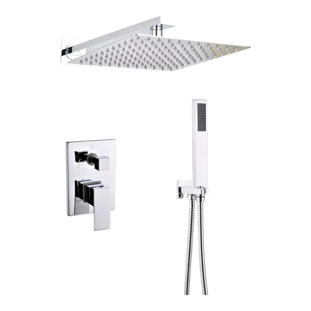 COMBO Mezcladora Monocomando Ducha Completo Acero Inoxidable Cromado