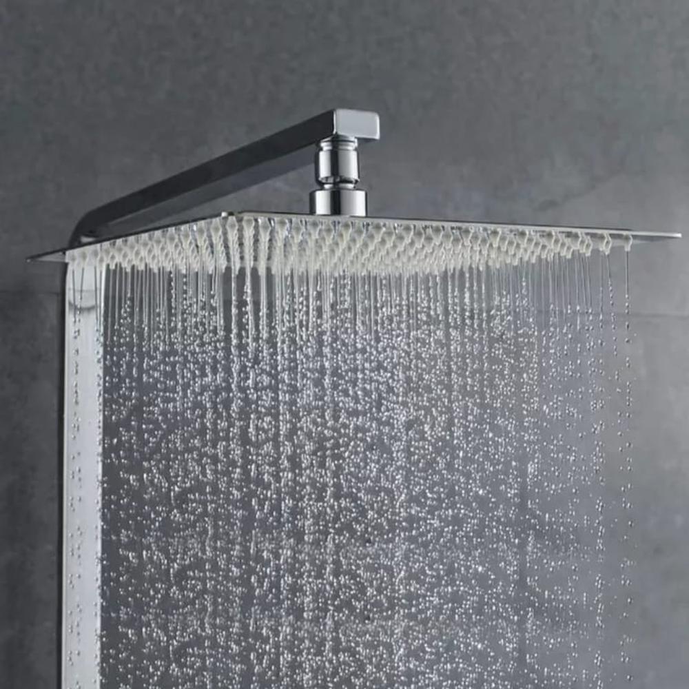 Cabezal Ducha Española de 12"" Acero Inox Brillantete Acero Inoxidable SUS 304