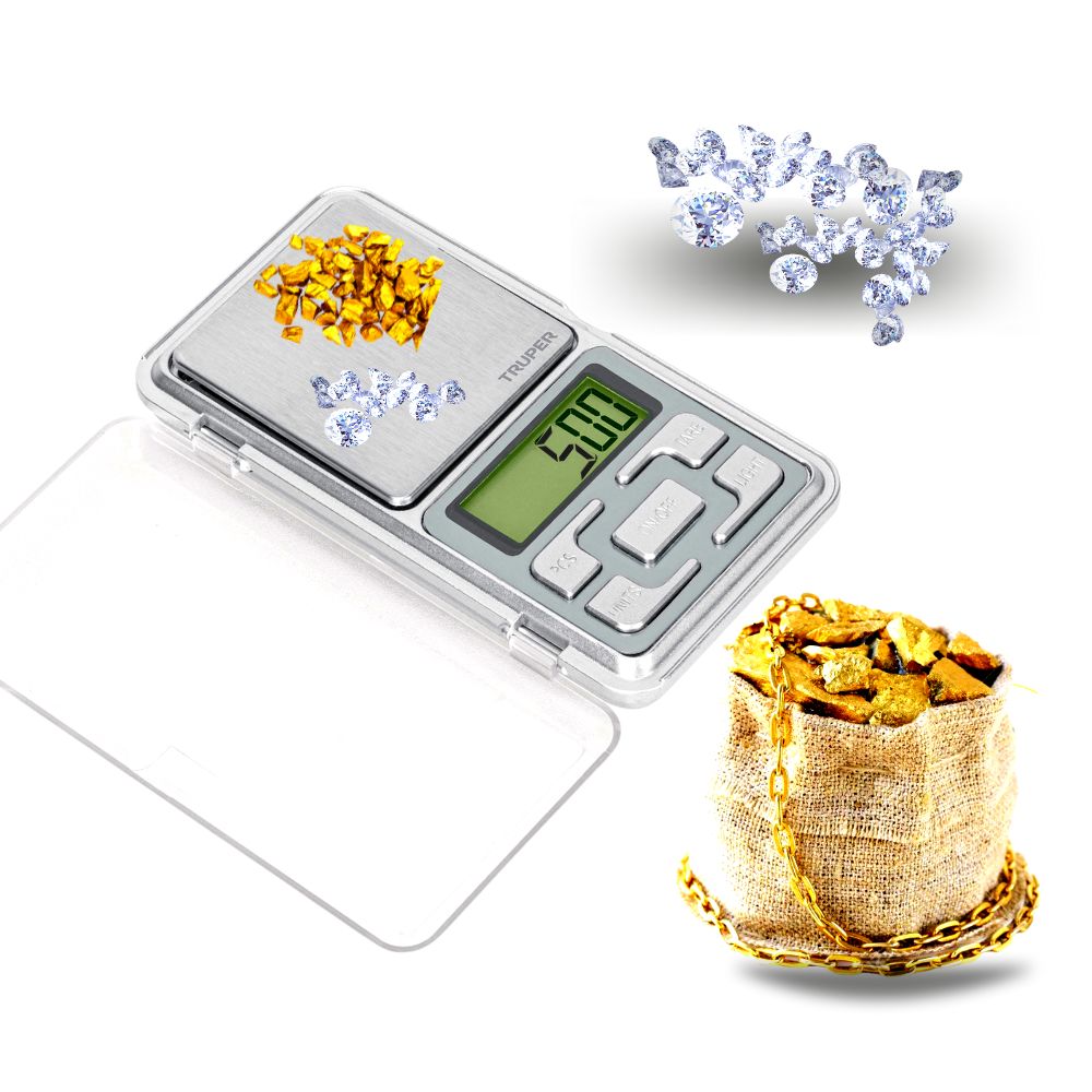 Balanza gramera de bolsillo digital, 500g Truper